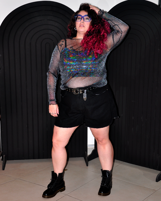 BLUSA PRETA BRILHINHOS