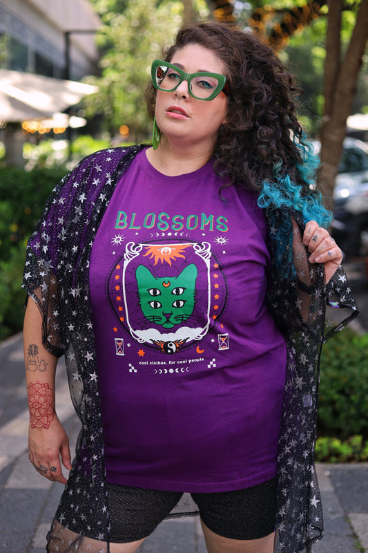 CAMISETA GATO MÍSTICO BLOSSOMS