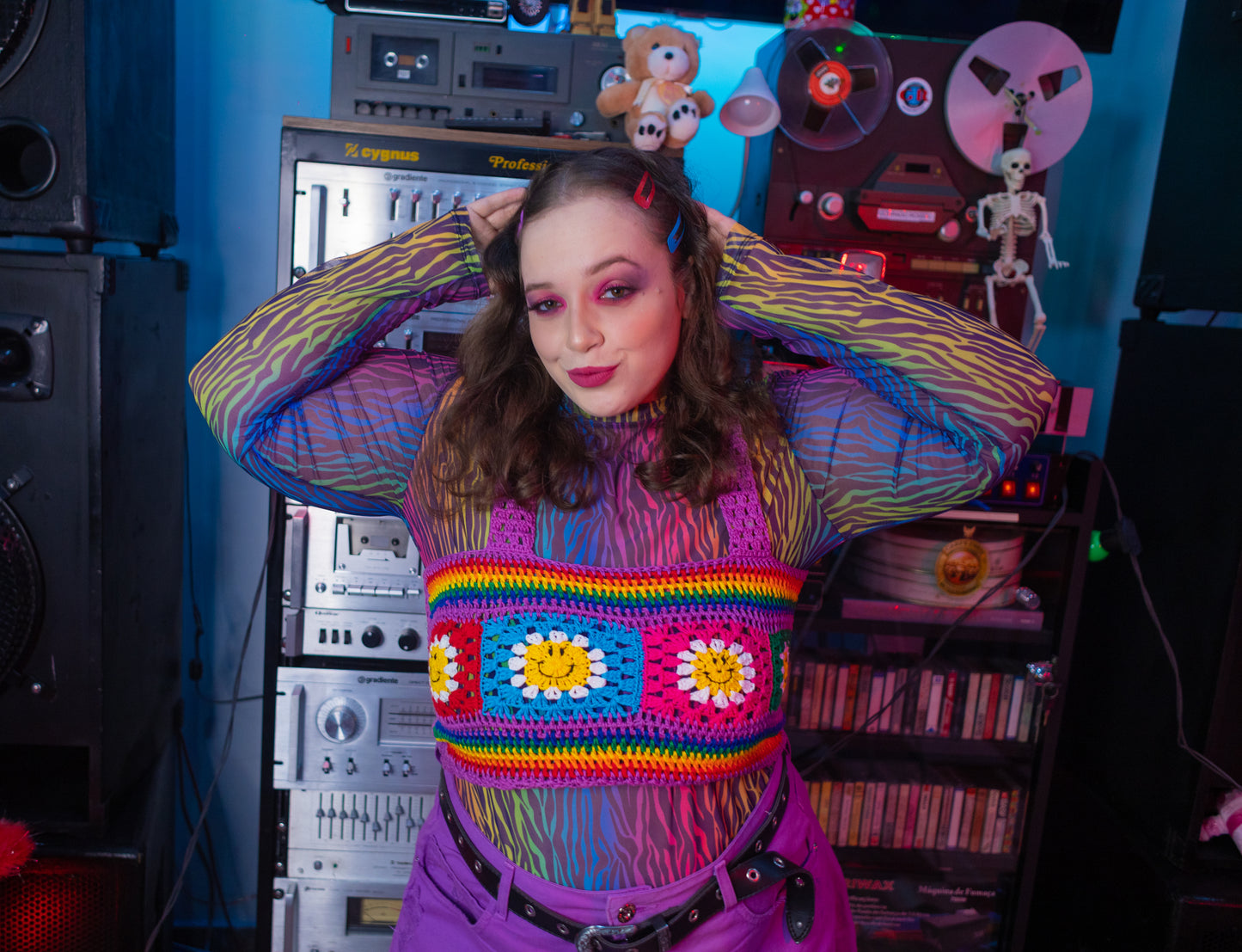 TOP CROPPED CROCHE SMILE LILÁS