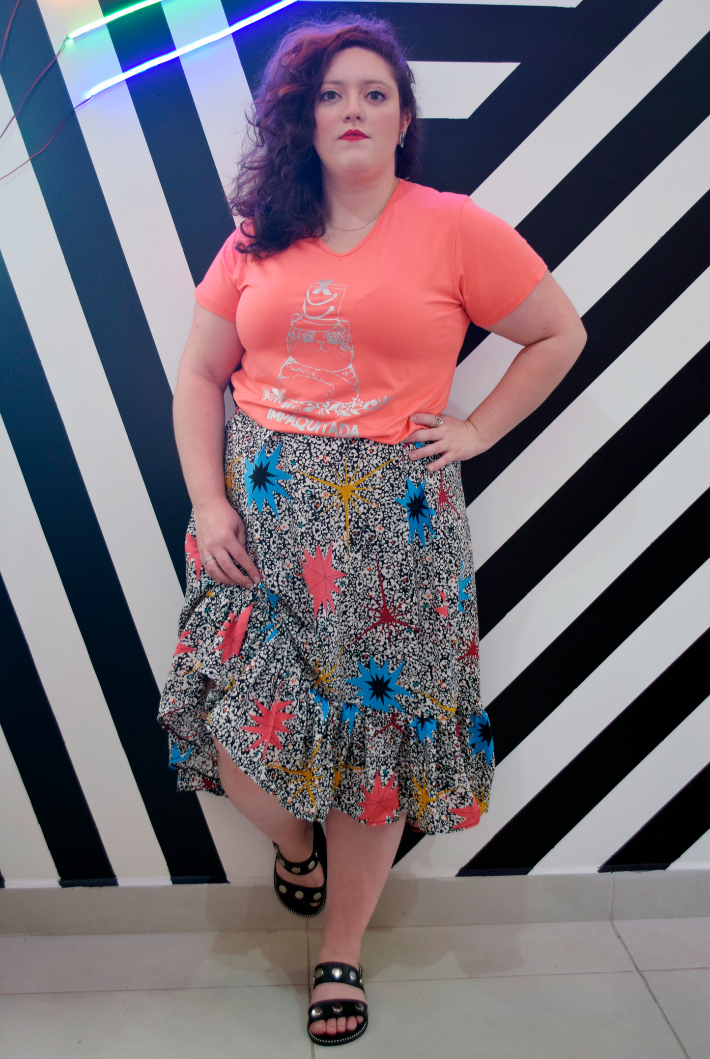 BLUSA GATA IMPAQUITADA GOIABA