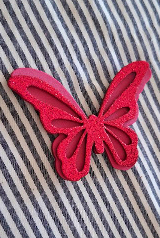 BRINCO BORBOLETA ROSA