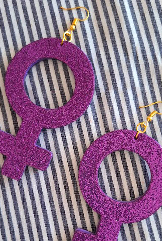 BRINCO FEMININO ROXO